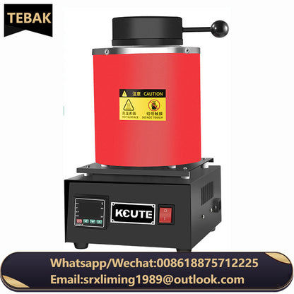 TEBAK Industrial Melting Furnaces Gold Foil Copper Aluminum Steel Melting Furnaces Mini Digital Electric Melting Furnaces