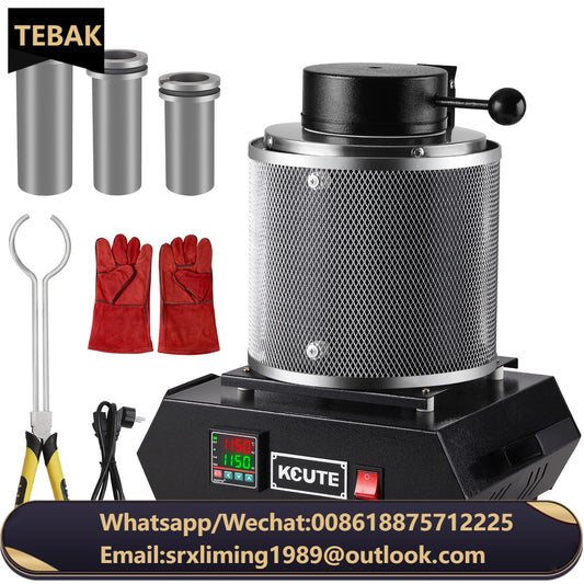 TEBAK Small Household Electric Furnace High-Temperature Resistant Graphite Gold Silver Copper Melting Alchemy Equipment