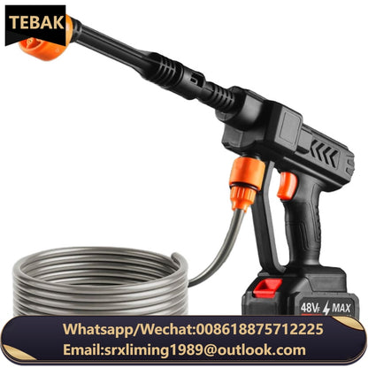 TEBAK Factory High Pressure Portable Cordless Wireless Electric Cleaning Car Pressure Washing Water Spray Gun Car Washer Machine