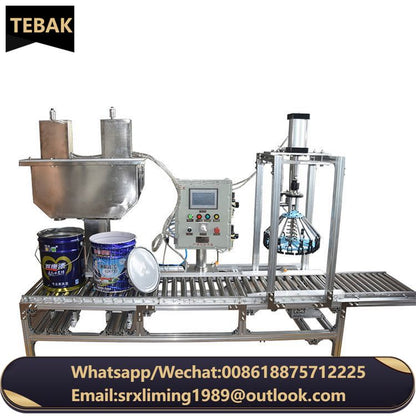 Filling Machine XSH-18 Thick Liquid Pails Capping Machine Epoxy Resin Emulsion Paint White Latex Big Bore Glue Filling Machine