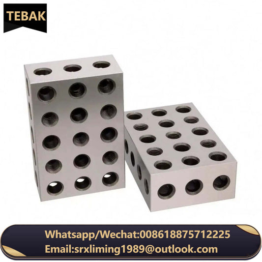 TEBAK Machine Tool 2pcs Ultra 2-4-6 23 Holes Setup Blocks Precision Block Aluminum Billet Anodized Solid Hydraulic 246 Block Set