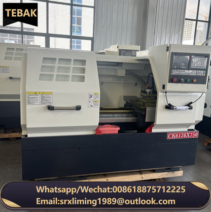 TEBAK Horizontal CK6136*750/1000 Manufacturer Parallel Cnc Lathe Machine Automatic Desktop CNC Lathe