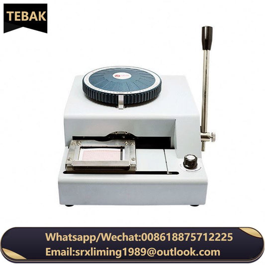 TEBAK Metal Dog Tag Manual Name Engraving Characters Small Manual Stainless Teel ID Tag Engraving Metal Embossing Machine