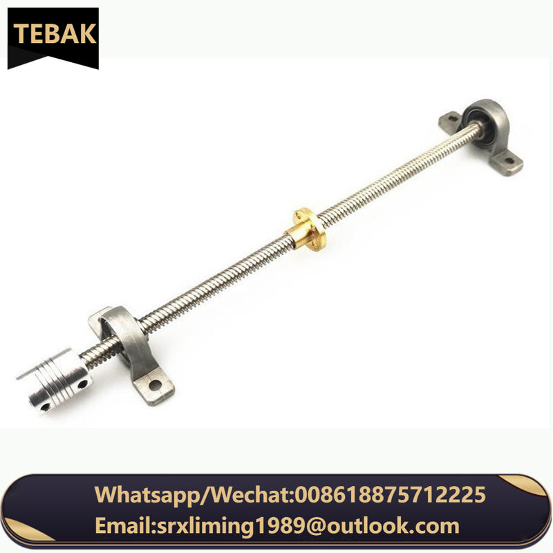 TEBAK D-09 CNC 3D Printer Parts 500mm 400 350 200 100 T8 8mm Lead Screw Lead Vertical Horizontal Kit KFL08 KP08 With Nut Bearing
