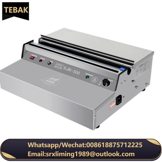 TEBAK Semi-automatic Supermarket Handheld Food Meat Cheese Fruit TableTop Cling Film Wrap Cutting Sealing Packaging Machine