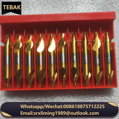 TEBAK 60-degree Angle High Speed Steel Center Drill Bits Kit Countersink Tools  Center Drill Bits Set for Lathe Metalworking