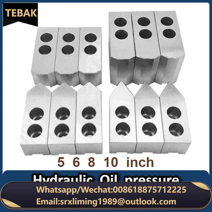 New Hydraulic Oil pressure chuck Soft claw 5 6 8 10 inch 60/90/120 degree High quality standard 3 jaws For mechanical CNC lathes
