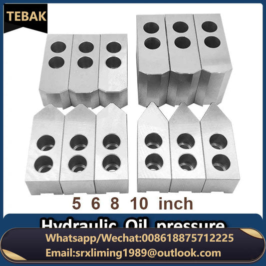 New Hydraulic Oil pressure chuck Soft claw 5 6 8 10 inch 60/90/120 degree High quality standard 3 jaws For mechanical CNC lathes