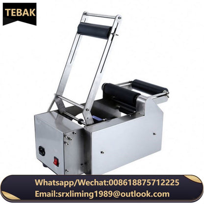 TEBAK SY50 Bottle Labeling Machine Semi-automatic Round Labeling Stickers Machine for Bottles