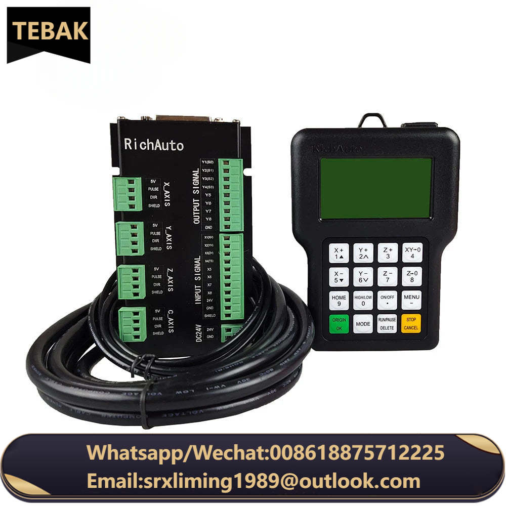 CNC Controller Richauto DSP A11E A18E  3Axis 4Axis USB Remote Control System, Supports Multi-Head Replacement and G Code
