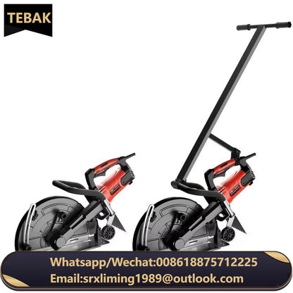 TEBAK Wall Slotting Machine Handheld Concrete Groove Slotting Grooving Machine Electric Wall Chaser Brick Wall Cutting Machine