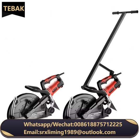 TEBAK Wall Slotting Machine Handheld Concrete Groove Slotting Grooving Machine Electric Wall Chaser Brick Wall Cutting Machine