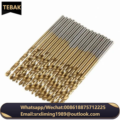 TEBAK Wholesale Customized 99 PCS Straight Shank HSS Titanium Coating Twist Drills Bits Set