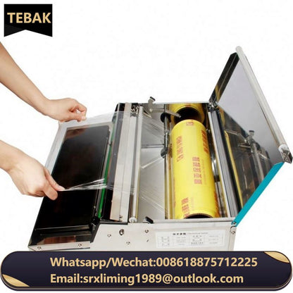 TK02 Food Wrapping Pvc Cling Film Vegetable Fruit Packaging Machine With/ Hand Wrapping Machine Film Wrapper for Food Fruit Tra