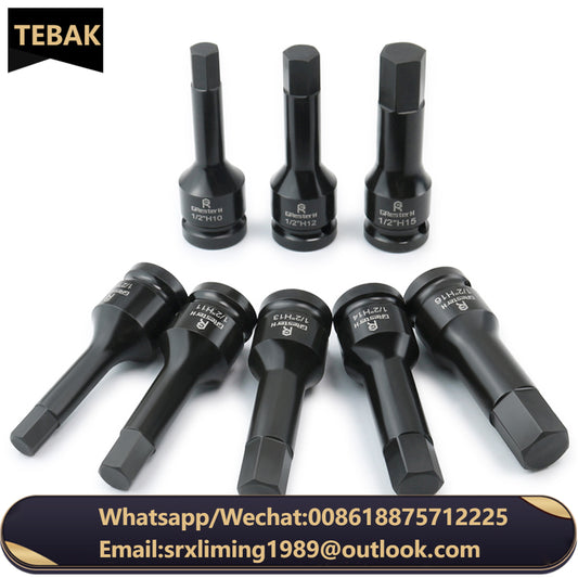 TEBAK 1pcs Metric 1/2 Inch Hexagon Screwdriver Bit Security Bit Set Hex Slotted Star Bit