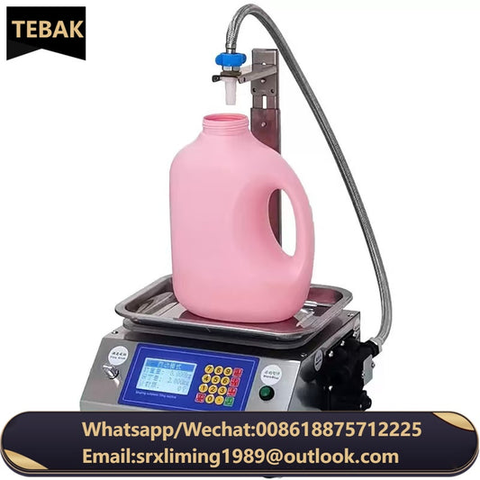 TEBAK CSY-L17 High-Quality Semi-Automatic Weighing Gear Pump Filling Machine for Paste Honey, Shampoo, Cosmetic Cream