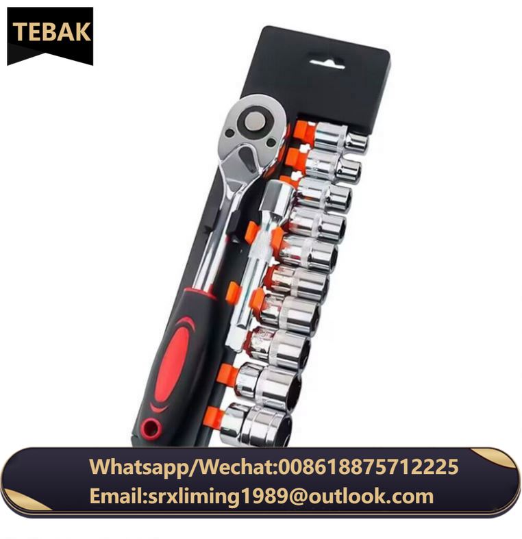 TEBAK Hot Seal 12pcs Sleeves Small Quick Reverse Ratchet Wrench Set