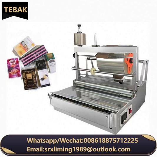 TEBAK High Efficient BOPP Cosmetic Box Condom Three-dimensional Packaging Manual Film Stamping Wrapping Machine