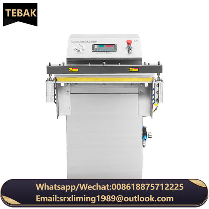 TEBAK VS-600SS Stand Type Automatic Stainless Steel External Nitrogen Gas Flushing Fish Sealing Packing Machine
