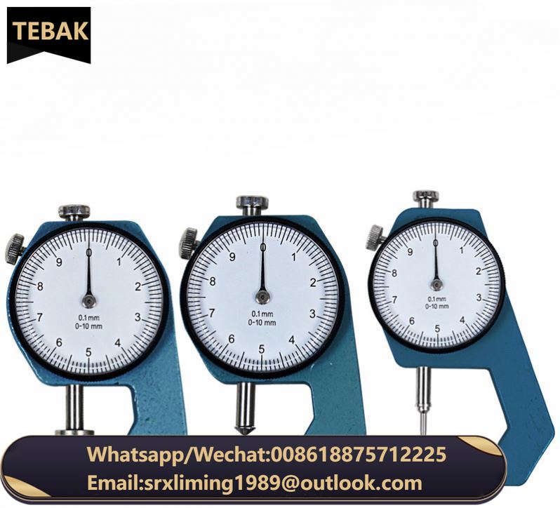 0-10mm Leather Glass Thickness Gauge with Sturdy Steel Measuring Faces