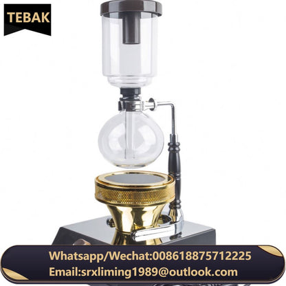 Professional Modern Consumer Cold Brew Coffee Maker Glass Tabletop Syphon Coffee Maker with Alcohol Burner Vacuum Coffee Maker
