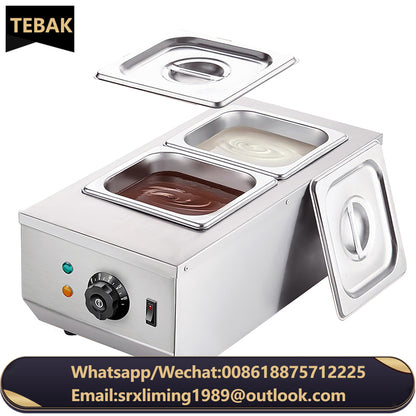 TEBAK Commercial Stainless Steel Chocolate Melting Pot Heating and Melting Chocolate Through Water Separation Furnace Machine