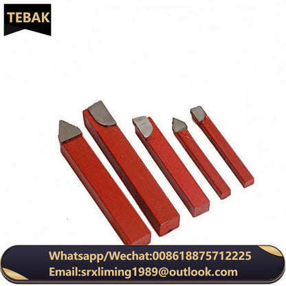 TEBAK Carbide Tipped Hole Turning Tool Kit Alloy Tungsten Steel Tools Welding Lathe Cutters High Hardness Tipped Cutters Tool