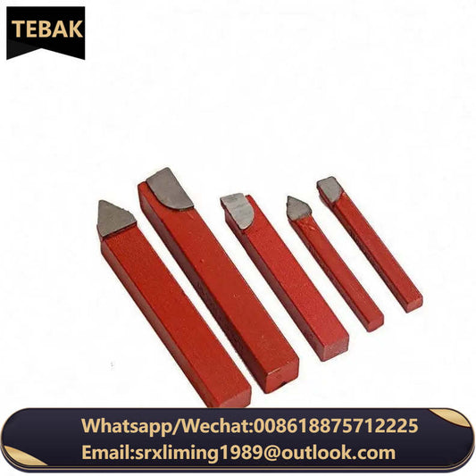 TEBAK Carbide Tipped Hole Turning Tool Kit Alloy Tungsten Steel Tools Welding Lathe Cutters High Hardness Tipped Cutters Tool