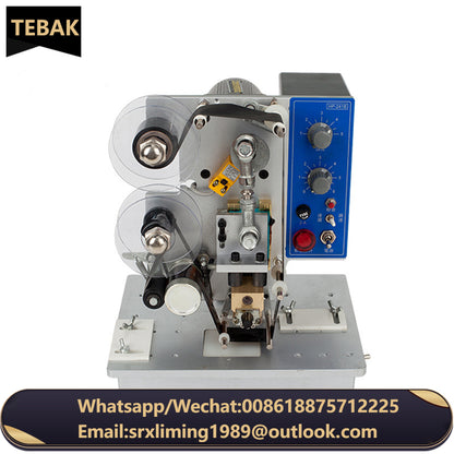 Semi-automatic Hot Stamping Foil Ribbon Expiry Date Manual Batch Number Coding Printing Machine/Ribbon Coding Machine Best Price
