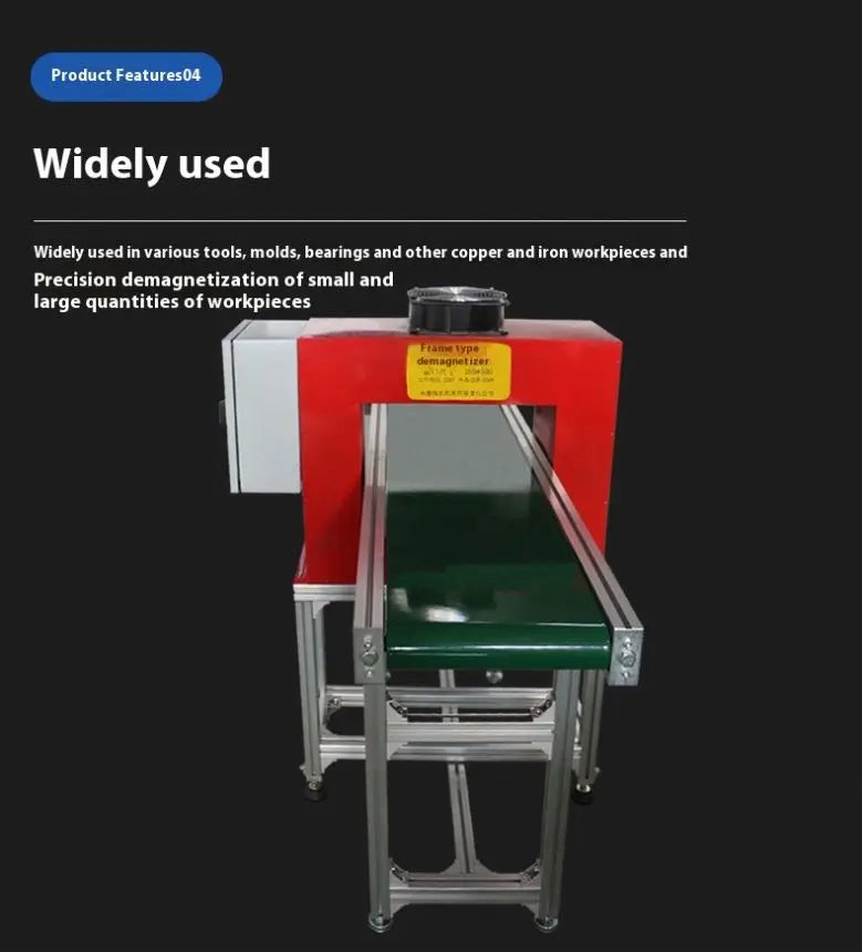 Conveyor Belt Frame Demagnetizer Non Powered Roller Frame Demagnetizer Machine for Demagnetization Steel Iron Workpieces