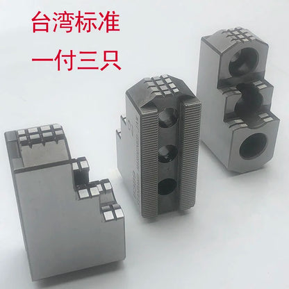 TEBAK Hydraulic Chuck Hard Jaw High Precision 5/6/8/10/12/15 Inch Oil Pressure Chuck Standard 3 Claws for CNC Lathe Accessories