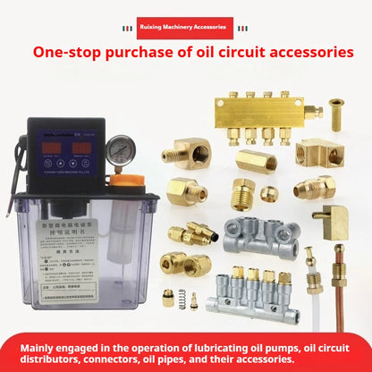 CNC Oiler Automatic Lubrication Left Right Hand Valve 4/6mm Outlet Manual Hand Oil Pump for CNC Engraving Machine Oil Viscosity