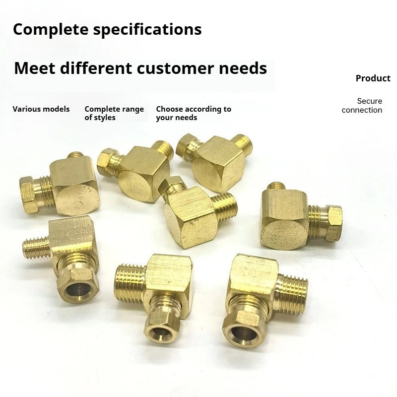 Lubrication Brass Oil Pipe Fitting 4mm/6mm Fitting Connector for Lubrication System/CNC Machine