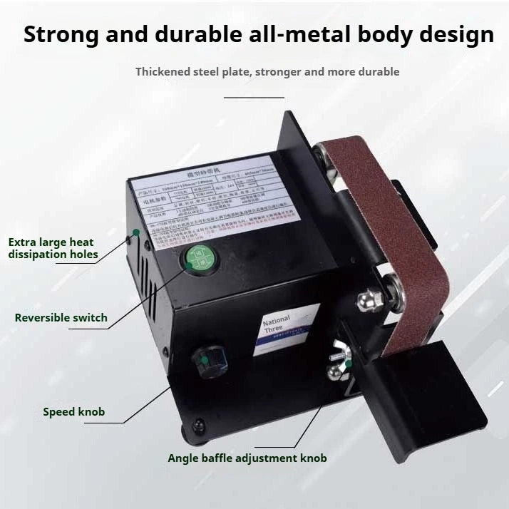 TEBAK Belt Sander Electric Sanding Polishing Machine Grinding Sander Grinder Small Sand-belt Machine