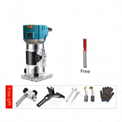 800W High Power 6 Speeds Electric Wood Edge Trimmer Portable Wood Router Woodworking Trimming Machine With Milling Cutter