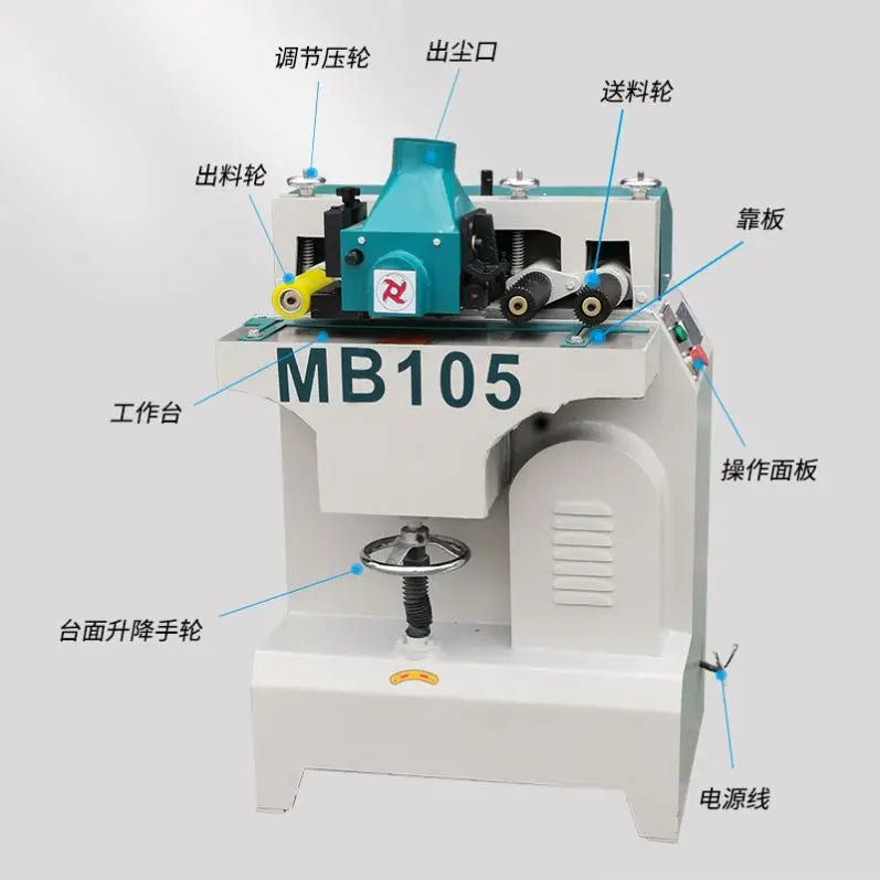 A TEBAK Automatic Feeding Furniture Bending Wood Moulding Machine Line Rod Thread Planing Special Shaped Curve Sander Planer