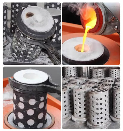 TEBAK Stainless Steel Perforated Flask Jewellery Making Casting Tools Jewelry Casting Customize Gypsum Flasks Perforated Flask