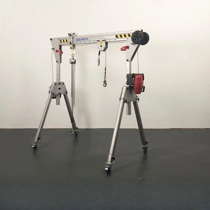 TEBAK 1T-5T Foldable Mini Aluminum Mobile Gantry Crane/Aluminium Light Duty Mini Lifting Adjustable Portable Gantry Crane