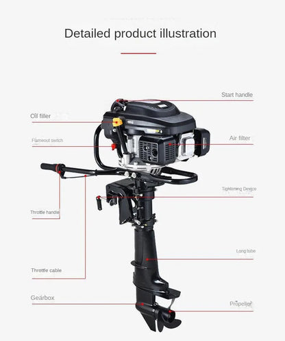 TEBAK 9.0HP 7.5 4.5 6.5 2.5 HP 4-Stroke Diesel Outboard Motors New Condition with Long Shaft for Sales or Use