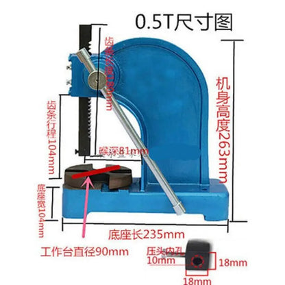 Factory Wholesale TEBAK 0.5T 1T 2T 3T 5T Power Tool Arbor Press Hydraulic SY Arbor Press Machine