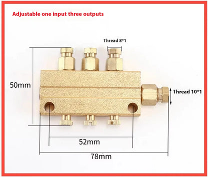 Type Aluminum 2-12Way Lube Oil Dispenser Piston Distributor Value Manifold Block Metering Divide Lubrication Modular Injector