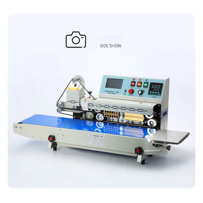 TEBAK SY-PM2000 Automatic Horizontal Plastic Film Sealing Machine Continuous Band Sealer With Stamping Code Sealing Machine