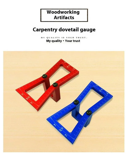 TEBAK W-33 Guide Scale Template Durable Wood Working Joints OEM Tools 1:5-1:6 1:7-1:8 Aluminum Alloy Dovetail Marker Jig