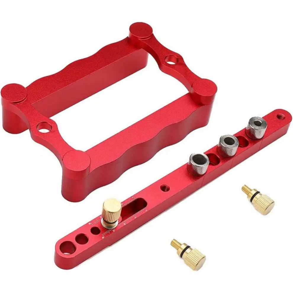 TEBAK Wood Working Tool Aluminum Dowel Jig Drill Guider Wooden Doweling Joinery for Panel Woodworking