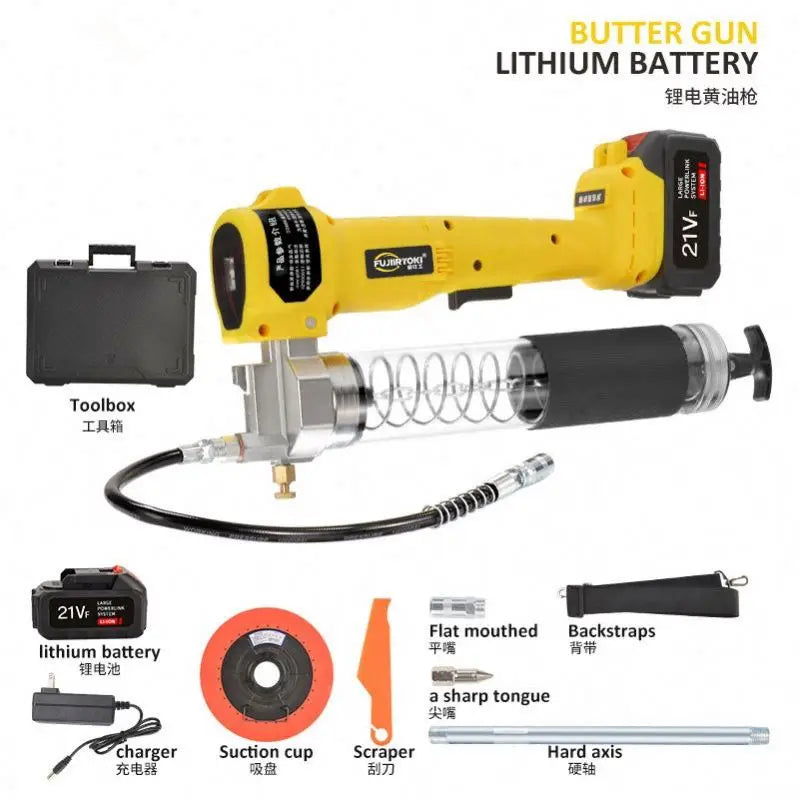 Professional Manufacturing 21V Cordless Electric Grease Gun Cordless Lubricating Oil Filling Machine for Car or Tools