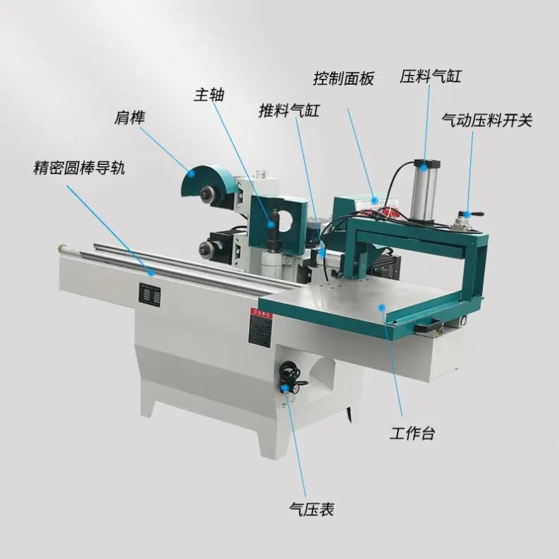 A Double-Track Pneumatic Square Tenoning Machine New Woodworking Machinery with Five-Disc Tenoners Motor-Driven Mortising Machines