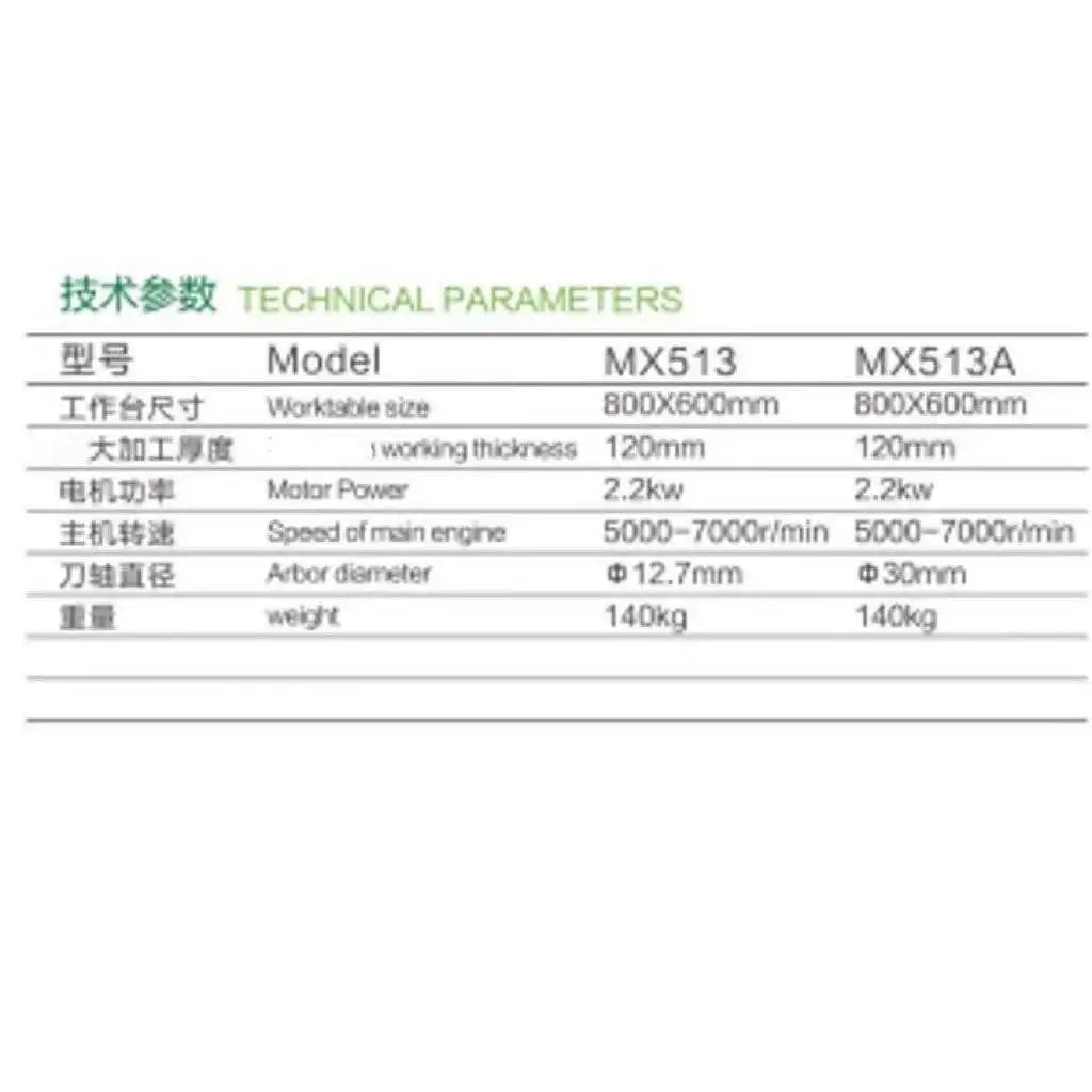 A TEBAK CX-19 Vertical Single-Axle Woodworking Miller/ Milling Machine Wood Spindle Shaper Spindle Moulder Machine MX5112