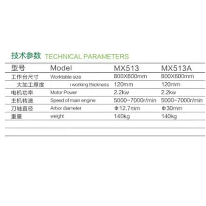 TEBAK CX-19 Vertical Single-Axle Woodworking Miller/ Milling Machine Wood Spindle Shaper Spindle Moulder Machine MX5112