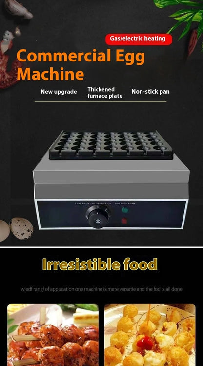 Commercial Electric Quail Egg Roasting Machine Bird Eggs Furnace Baking Grill 35 Holes Lpg Gas Quail Eggs Cooking Machine