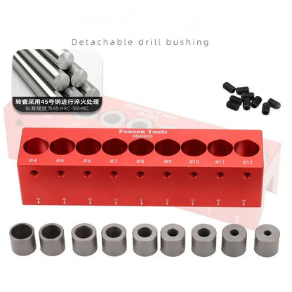 TEBAK W-125 Woodworking 4mm-12mm Pocket Hole Doweling Jig Self-centering Vertical Drilling Guide Punching Hole Locator